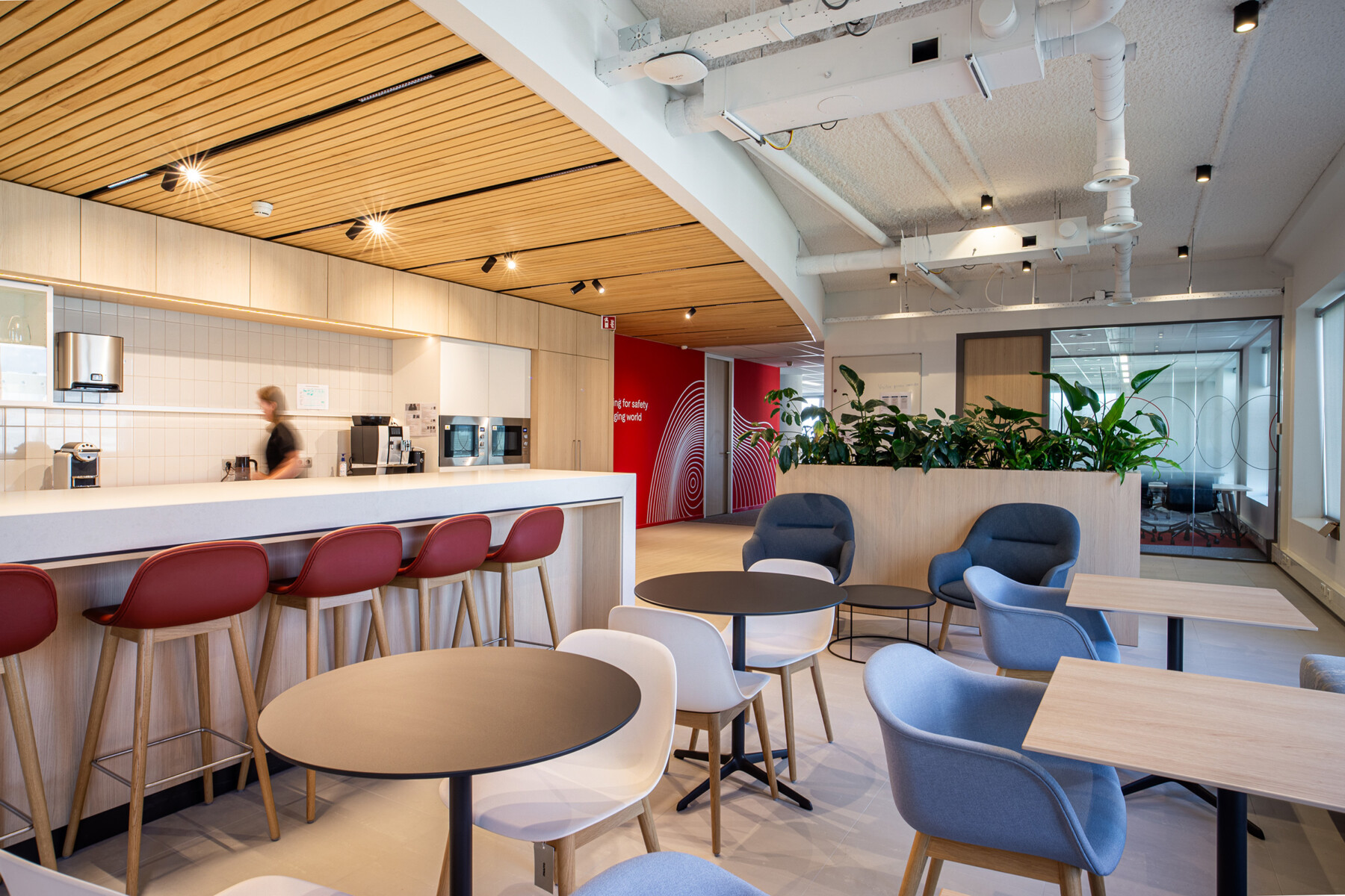Social bar at international global testing office
